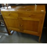 Mid century pale oak sideboard with cutlery drawer. (B.P. 21% + VAT)