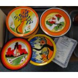 Tray of Wedgwood limited edition 'The Bizarre world of Clarice Cliff' collectors plates by the