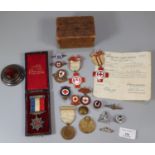 Collection of British Red Cross ephemera to include: enamel medals and badges etc together with