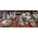 Two trays of Mason's Ironstone 'Mandalay' design items to include: dinner plates, ginger jars,