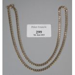 9ct gold curb link necklace. 7.8g approx. (B.P. 21% + VAT)