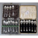 Cased set of six silver teaspoons, Sheffield hallmarks. 2.55 troy oz approx. together with another