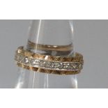 9ct gold eternity style ring. 3g approx. Size J. (B.P. 21% + VAT)