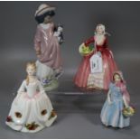 Collection of three Royal Doulton figurines to include: 'Wendy' HN2109, 'Janet' HN1537, 'Old Country