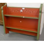 Painted probably pine hanging kitchen wall rack. (B.P. 21% + VAT)