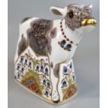 Royal Crown Derby bone china paperweight, 'Bluebell Calf' in original box. (B.P. 21% + VAT)