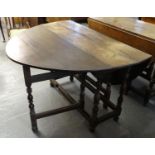 17th century oak gateleg table. (B.P. 21% + VAT)
