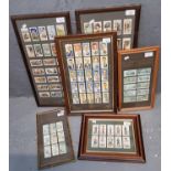 Collection of framed cigarette cards, various. (6) (B.P. 21% + VAT)