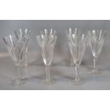 Set of seven Waterford conical champagne flutes. (7) (B.P. 21% + VAT)