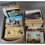 Collection of assorted postcards, topographical, architectural etc. Some with stamps and