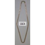 9ct gold curb link necklace. 7.4g approx, (B.P. 21% + VAT)