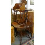 Collection of furnishing items to include: Edwardian octagonal occasional table, folding three