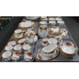 Five trays of Royal Albert 'Old Country Roses' English bone china to include: two handled soup bowls