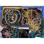 Collection of vintage and other jewellery to include: bracelets, necklaces, earrings, pendants,