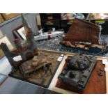 Two scale model dioramas of M48 Pattern Tank and a Panzer 3 Tank. (B.P. 21% + VAT)