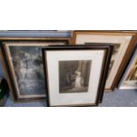 Collection of mezzotint engravings and engraving after Morland. Framed. (4). (B.P. 21% + VAT)