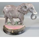 Vintage painted cast metal doorstop in the form of an elephant. (B.P. 21% + VAT)