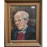 Patricia Metcalfe (British 20th century), portrait of "Albert Starkey", an odd job man on the Isle