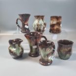 Collection of Ewenny pottery items: jugs and vases. (7) (B.P. 21% + VAT)