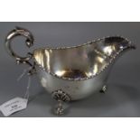 American Sterling silver classical design sauce/gravy boat, marked Howard & Co 1902 New York. 9.8