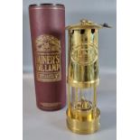 Modern E Thomas & Williams Ltd, authentic brass miner's oil lamp in original tubular box. (B.P.