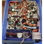 Collection of watches and other jewellery: watches, necklaces, bangles, earrings, bracelets etc. (