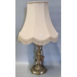 Gilt metal classical design table lamp with shade. (B.P. 21% + VAT)