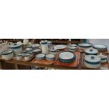 Eight trays of Wedgwood English Oven to Tableware 'Blue Pacific' design items to include: oval