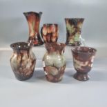 Collection of Ewenny pottery items to include: jugs, baluster vase, goblet etc. (6) (B.P. 21% + VAT)