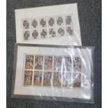 Carl Gerich (Mid 20th century), hand coloured artwork for playing cards, two uncut sheets, signed