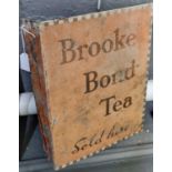 Aluminium right angle double sided advertising sign 'Brooke Bond Tea Sold Here'. 33x25cm approx. (