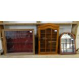 Collection of glazed miniature display wall units/cabinets. (3) (B.P. 21% + VAT)