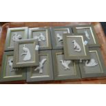 Ten 'Artistic Concepts' original framed relief animal sculptures by Susan Norton. (B.P. 21% + VAT)