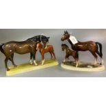 Beswick 1811 horse group, together with another horse group. (2) (B.P. 21% + VAT)