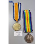 1914-1918 WWI medal with ribbon, the rim marked '75412 PTE I. H. Goodwin Welsh R', together with