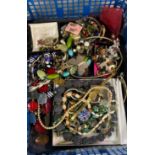 Collection of vintage and other jewellery, to include: pearls, pendants, cow keyrings, necklaces,