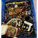 Collection of vintage and other jewellery to include: watches, necklaces, love spoon pendant,