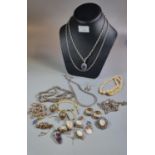 Bag of assorted silver and other jewellery: chains, necklaces, earrings etc. (B.P. 21% + VAT)