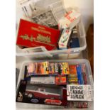 Two boxes of assorted diecast model vehicles, to include: Dinky, Matchbox Models of Yesteryear,