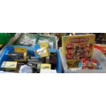 Two boxes of diecast model vehicles in original packaging, to include: Corgi Drivetime Motorsport,