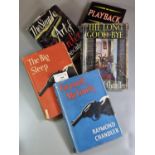 Set of five Raymond Chandler hardback books with dust covers, all published by Hamish Hamilton