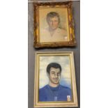 A pair of mid 20th Century male portrait studies. Framed. (2) (B.P. 21% + VAT)