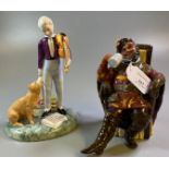 Royal Doulton bone china figurine 'The Young Master', together with Royal Doulton 'The Foaming