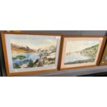 Emlyn Roberts (Welsh 20th Century), 'Aberdyfi' and another in the same hand 'Talyllyn snowscape',