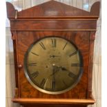 19th century Welsh mahogany eight day long case clock by J Kern of Swansea, the hood having