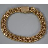 Modern heavy gold chunky gent's bracelet, with foreign assay marks. 50g approx. 20.5cm long
