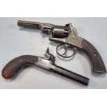 19th century Bradbury & Son of London five shot repeating percussion revolver with rifled barrel,