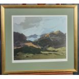 After Sir John Kyffin Williams,RA, KBE (Welsh 1918-2006), Snowdonia mountain landscape, limited