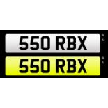 Local Cherished Registration Number 550 RBX, On Retention Certificate. (B.P. 21% + VAT)