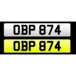 Cherished Registration Number OBP 874, on Retention Certificate. (B.P. 21% + VAT)